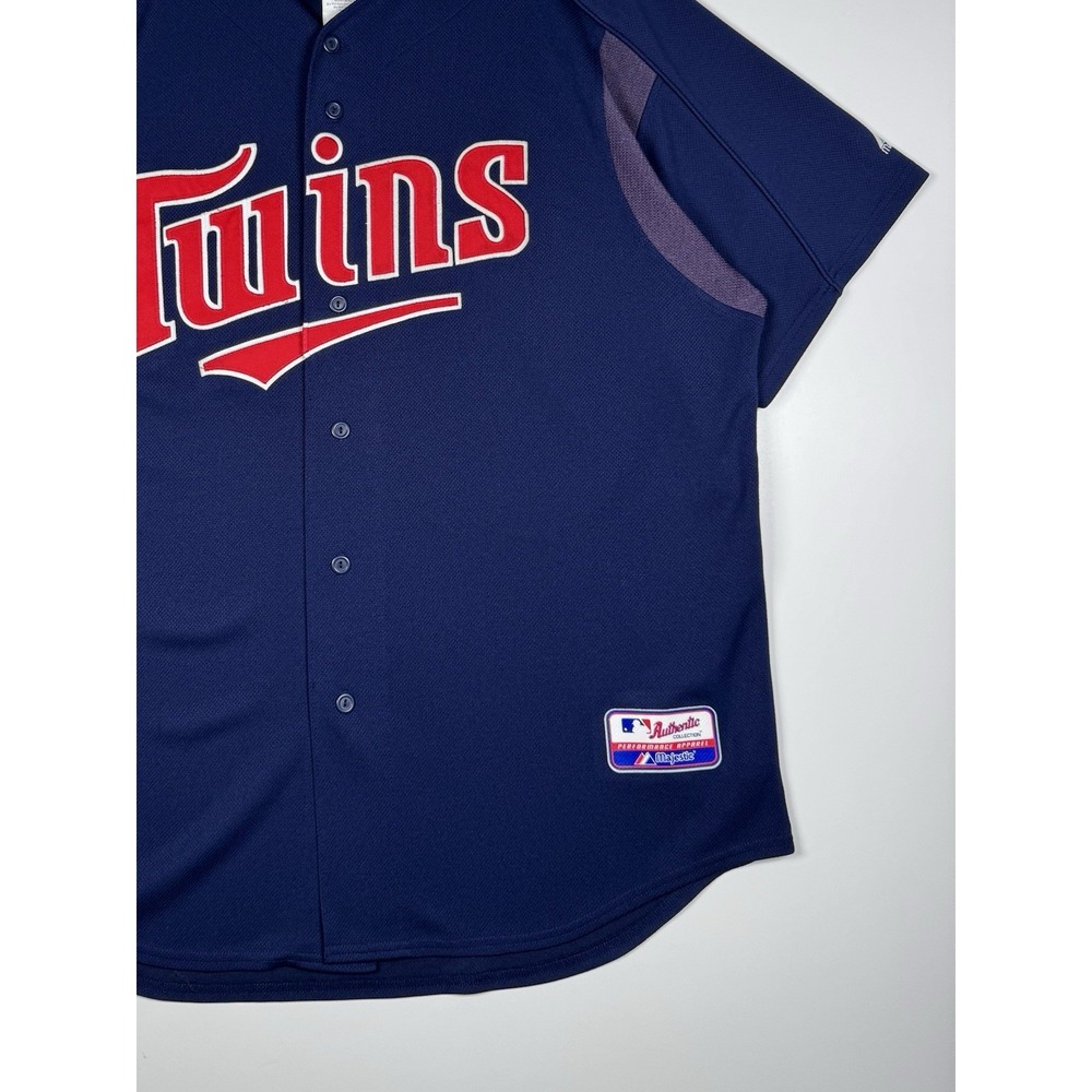 + Vintage Minnesota Twins Navy Blue Authentic Majestic Baseball Jersey Men's XL - Picture 6 of 15